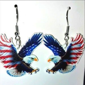 Fun dangling acrylic 5D pendant earrings American eagle